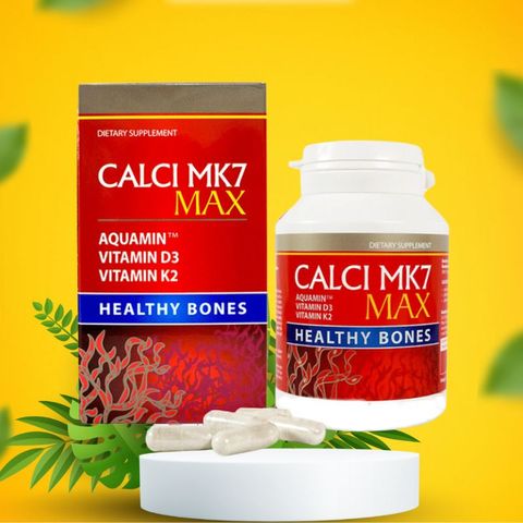 Viên uống bổ sung Canxi Calci MK7 Max - Vitamin D3 K2 MK7, giúp trẻ cao lớn, hỗ trợ phụ nữ mang thai, hộp 60 viên