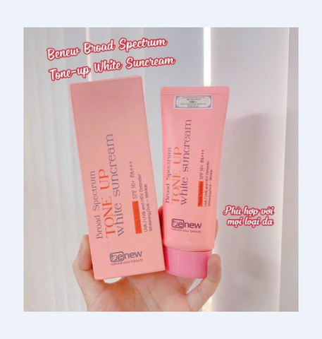 Kem Chống Nắng BENEW 70g - Phổ Rộng SPF50+, Nâng Tone, Dưỡng Trắng Da, Thích Hợp Mọi Loại Da, Xuất Xứ Hàn Quốc