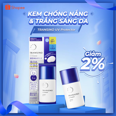 Kem Chống Nắng Dưỡng Trắng Da Transino Nhật Bản 30ml - SPF50+ PA++++, Chống Nám, Đa Chức Năng, Phù Hợp Da Nhạy Cảm