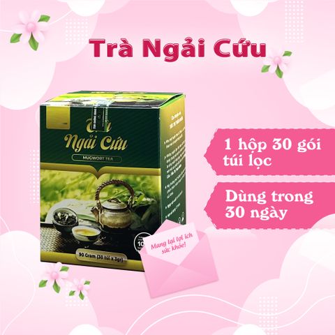 Trà Ngải Cứu Giảm Đầy Hơi - Hộp 30 Gói Túi Lọc Thảo Dược Tự Nhiên, Hỗ Trợ Tiêu Hóa, Bổ Dưỡng Sức Khỏe