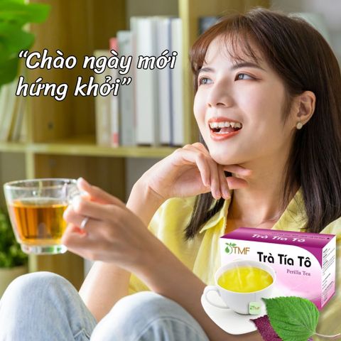 Trà Tía Tô Giải Cảm Tâm Minh Foods - Hộp 20 Gói, Hỗ Trợ Giảm Ho, Dị Ứng Từ Thảo Dược Tự Nhiên, Tăng Cường Miễn Dịch
