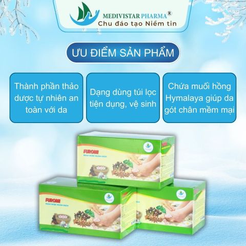Gói Ngâm Chân Thảo Dược Furomi - Hỗ Trợ Đau Xương Khớp, Mất Ngủ, Lạnh Chân, Dùng Cho Gia Đình, 20 Túi Lọc Tiện Dụng