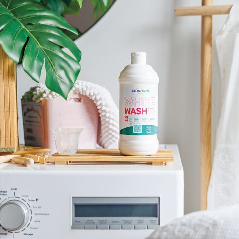 Nước Giặt Đậm Đặc Stanhome White Wash 750ml - Giữ Đồ Trắng Sáng Nguyên Liệu Tự Nhiên, Hiệu Quả Từ Nhiệt Độ 20°C