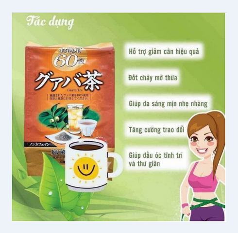 Trà Giảm Cân Tinh Chất Lá Ổi Orihiro 60 Gói - Hỗ Trợ Giảm Cân Hiệu Quả, Hương Vị Thơm Ngon, An Toàn Cho Sức Khỏe