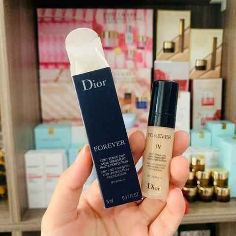 Kem Nền Dior Forever 24h - Che Phủ Tốt, Dưỡng Ẩm, 1N Neutral - Mini 5ml, Kem Nền Cao Cấp Làm Rạng Rỡ Da, SPF 20 PA+++