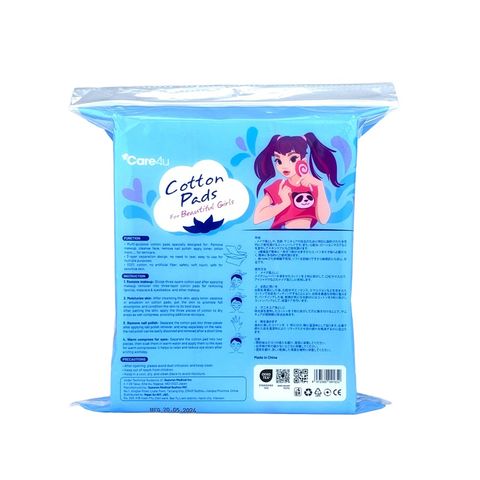 Bông tẩy trang cao cấp Care4U 3 lớp 233 miếng - Bông tẩy trang 100% cotton cho da nhạy cảm, đa năng và không rách
