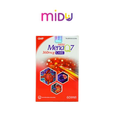 Midu MenaQ7 360mcg care - Hộp (1 lọ x 60 viên)