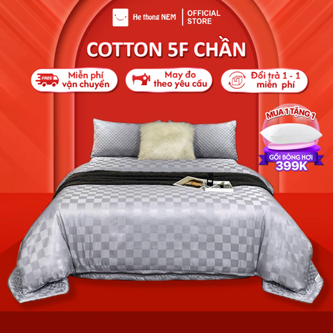 Combo Chăn Ga Gối Đệm Cao Cấp 5 Món Hệ Thống Nệm Bộ Set Chăn Ga Drap Grap Chần Bồng Phủ Trải Dường Giường Gối Nệm Đệm 5 Món