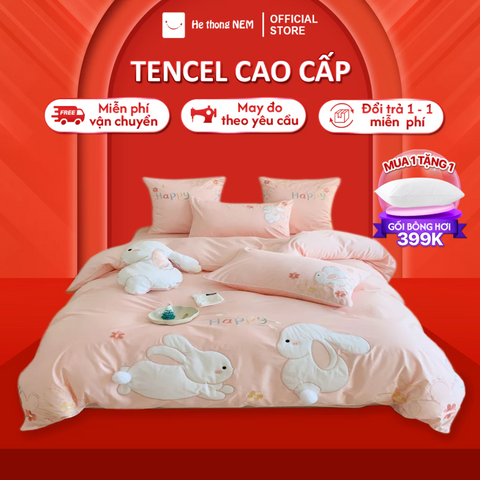 Bộ ga giường cute dễ thương Hệ Thống Nệm cao cấp Bộ set chăn ga drap grap phủ trải giường gối nệm đệm 5 món mát lạnh