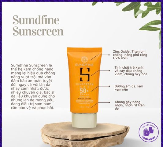 Kem Chống Nắng SUMDFINE SCREEN SPF50+ PA+++ 50g - Bảo Vệ Da Tối Ưu, Ngăn Ngừa Lão Hóa, Phù Hợp Cho Mọi Loại Da