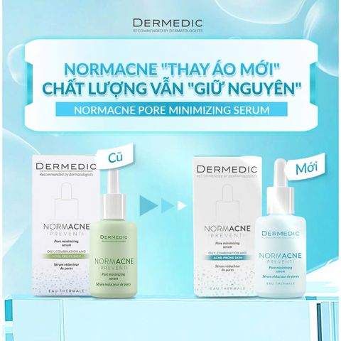 Serum Dưỡng Ẩm Se Khít Lỗ Chân Lông Dermedic Normacne 30ml - Giảm Dầu, Cải Thiện Kết Cấu Da, Ngăn Ngừa Mụn