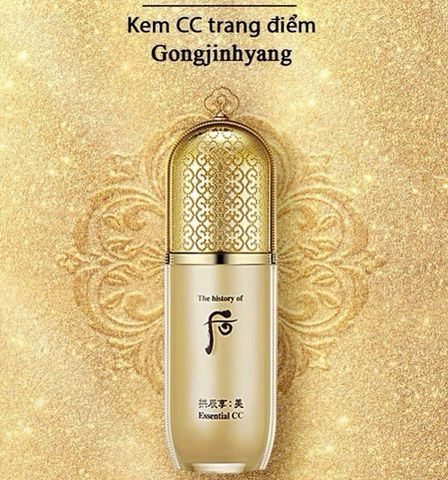 Kem CC Trang Điểm Chống Nắng Whoo Gongjinhyang Essential SPF30/PA++ 40ml - Bảo vệ da, tạo hiệu ứng trang điểm tự nhiên, phù hợp cho da nhạy cảm