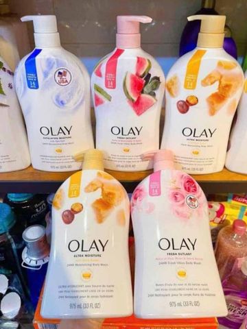 Sữa tắm Olay Fresh Outlast Body Wash 975ml - Giữ ẩm, Hương thơm tươi mát, Chăm sóc da tự nhiên - Sản phẩm từ Mỹ