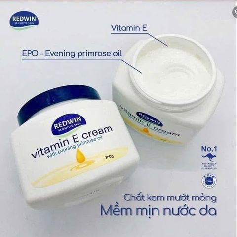 Kem Dưỡng Da Nhập Khẩu Úc Redwin 300g - Dầu Dưỡng Thể Có Vitamin E Giúp Da Mềm Mại, Bảo Vệ Da Khỏi Tác Động Môi Trường