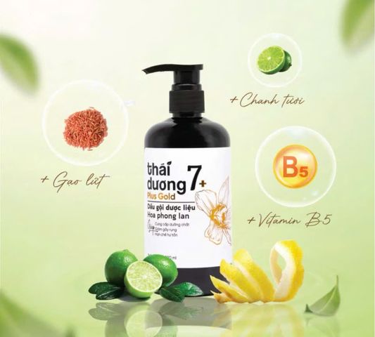Dầu Gội Thái Dương 7 Plus Gold với Hoa Phong Lan - Chống Rụng Tóc, Ngăn Ngừa Gàu - 250ml, Giúp Làm Sạch và Phục Hồi Tóc Hư Tổn