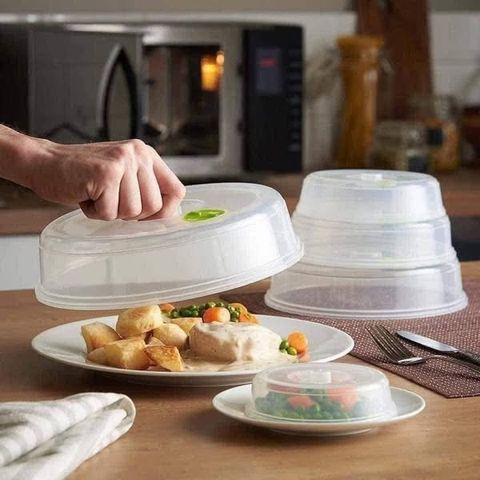 Bộ 5 Nắp Đậy Lò Vi Sóng Vonshef - Nhựa Cao Cấp An Toàn, Thiết Kế Gọn Nhẹ, Đầy Đủ Kích Thước Từ 11.5cm Đến 22.5cm