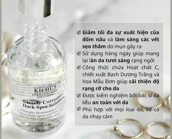 Serum Kiehl's Clearly Corrective 15ml - Dưỡng Trắng Giảm Thâm Chất Lượng Cao Cho Làn Da Sáng Mịn và Đều Màu