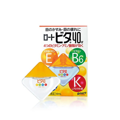 Nước Nhỏ Mắt Rohto Vita 40 Nhật Bản 12ml - Bổ Sung Vitamin, Làm Mát Dịu, Phục Hồi Đôi Mắt Sau Giờ Làm Việc Căng Thẳng