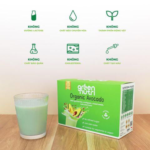 Sữa Hạt Ngũ Cốc Organic Avocado 625g - Thức Uống Thiên Nhiên Có BCAAs, Dinh Dưỡng Cho Sức Khỏe, Duy Trì Khối Cơ