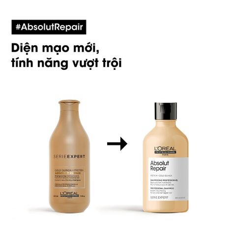 Dầu Gội L'Oréal Professionnel Phục Hồi Hư Tổn 300ml - Dưỡng Tóc Khô Xơ Với Keratin Cho Mái Tóc Bóng Mượt, Mềm Mại