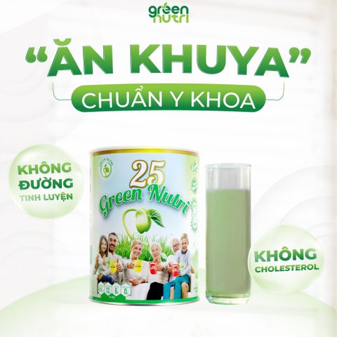 Sữa Hạt Ngũ Cốc 25 Green Nutri - Thực phẩm dinh dưỡng thuần chay dạng lon 750g, bổ sung vitamin và khoáng chất tự nhiên