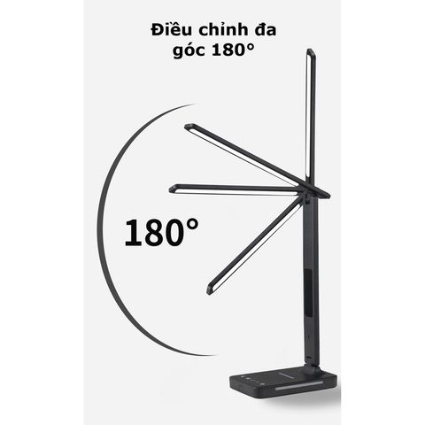 Đèn Bàn Học Chống Cận Thông Minh 8W - Sạc Nhanh Không Dây 10W, Đồng Hồ Vạn Niên, Đèn Ngủ Hiện Đại - MT-861