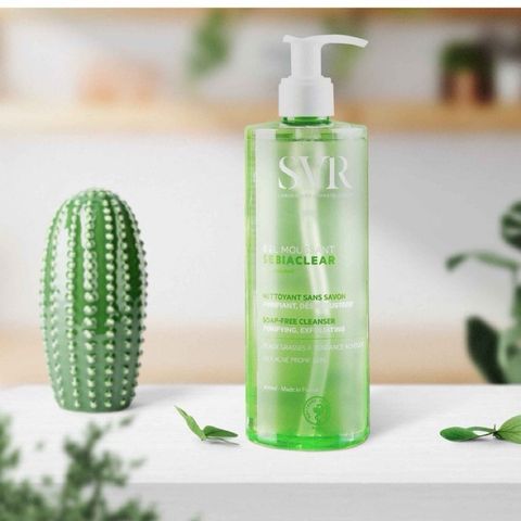 (Nhập khẩu) Sữa Rửa Mặt SVR Xanh Dành Cho Da Dầu Mụn Gel Moussant 400ml - Kiểm Soát Dầu, Làm Sạch Sâu, Dịu Da, Phù Hợp Với Da Mụn chính hãng