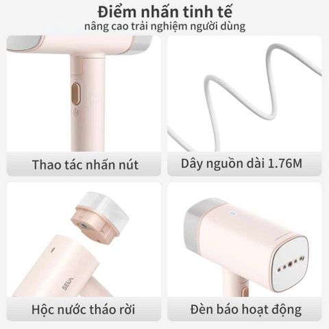 Bàn Là Hơi Nước Cầm Tay Seka SKM77 Dung Tích 170mL Model Mới Nhất - Bảo Hành 1 Năm 1 Đổi 1