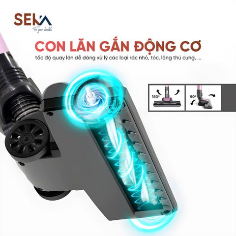 Máy Hút Bụi Cầm Tay SEKA SK-09MAX PLUS - Hút Bụi, Lau Sàn, Tự Động Làm Sạch Con Lăn, Bộ Lọc HEPA, Tiện Ích Dễ Sử Dụng