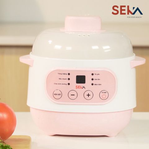 Nồi Nấu Chậm SEKA 1L GT68 - Đa Năng 6 Chức Năng Hấp, Nấu Cháo, Giữ Nhiệt - Thiết Kế Hiện Đại, Bảo Hành 12 Tháng