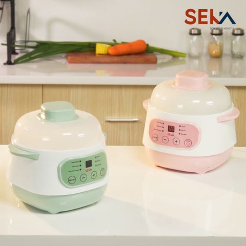 Nồi Nấu Chậm SEKA 1L GT68 - Đa Năng 6 Chức Năng Hấp, Nấu Cháo, Giữ Nhiệt - Thiết Kế Hiện Đại, Bảo Hành 12 Tháng