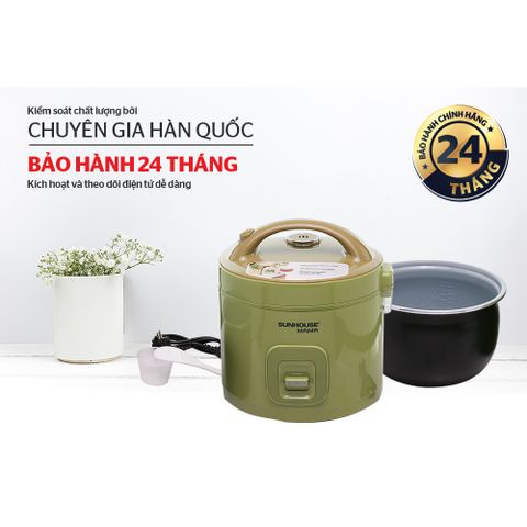 Nồi cơm điện SUNHOUSE MAMA 1.8L SHD8665G - Nấu cơm ngon, giữ ấm, thiết kế hiện đại, phù hợp cho 4-6 người dùng