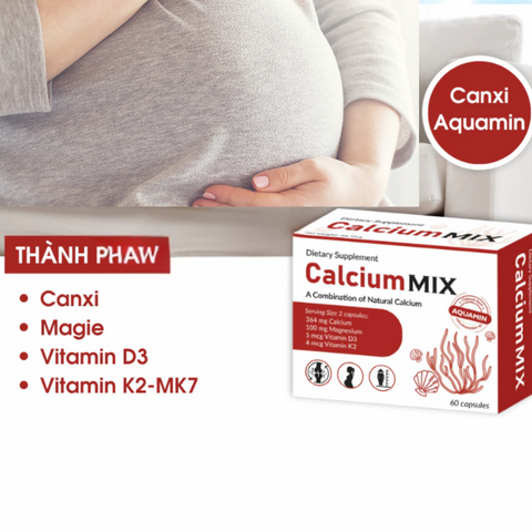 Viên Uống Canxi Hữu Cơ Calxium Mix Nhập Khẩu Ba Lan - Bổ Sung Canxi Cho Mẹ Bầu, Mẹ Sau Sinh, Trẻ Em Từ 6 Tuổi