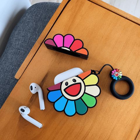 Vỏ Bọc AirPods Pro Silicon Dẻo - Thiết Kế Hoa Cười Sắc Mầu - Phụ Kiện Giá Rẻ Cho Tai Nghe AirPods 1 2 ᴄᴀꜱᴇ ᴀɪʀᴘᴏᴅ