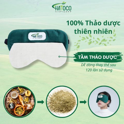 Túi Chườm Mắt Thảo Dược Hatoco Nóng Lạnh Giảm Đau Đầu, Thư Giãn, Giảm Quầng Thâm Mắt - Sản phẩm chăm sóc mắt Nhật Bản