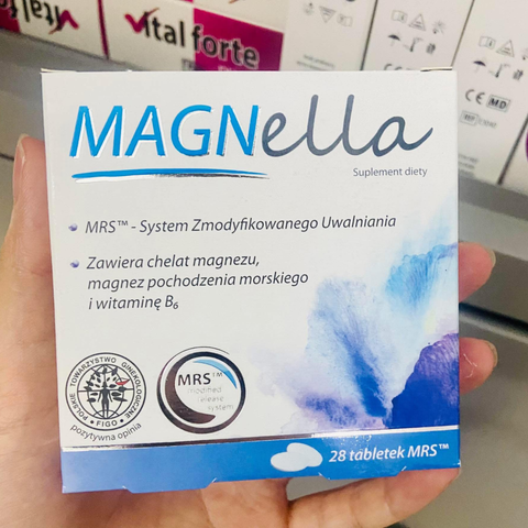 Viên Uống Magnella Zdrovit - Bổ Sung Magie & Vitamin B6 Giảm Đau Cơ, Chuột Rút, Căng Thẳng Thần Kinh - Hộp 28 Viên