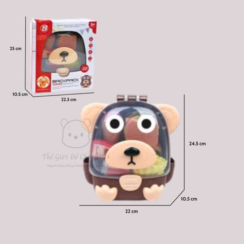 Balo Chó Hình Thú 11 Món Đồ Ăn - Đồ Chơi Nấu Ăn Sáng Tạo Cho Bé, Balo Tiện Lợi Mang Theo Ở Mọi Nơi