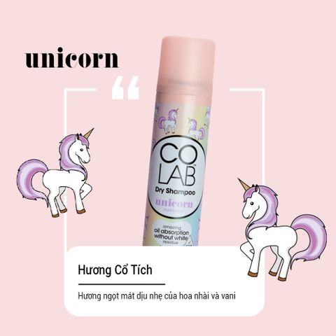 Bộ Combo Dầu Gội Khô Colab Hương Original & Unicorn 200ml - Giải Pháp Làm Sạch Tóc Nhanh, Không Cần Nước, Hương Dịu Êm, Tiện Lợi Khi Du Lịch