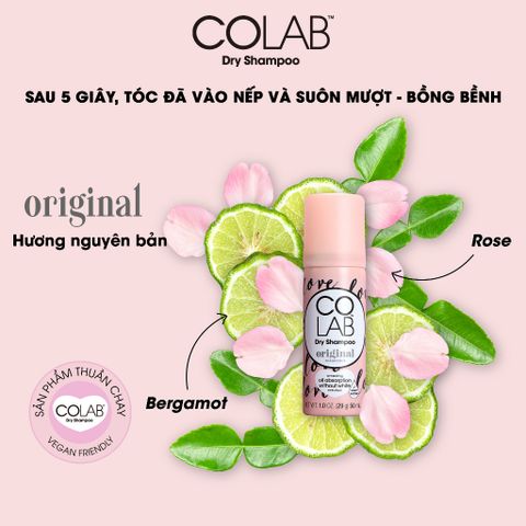 Combo 2 chai dầu gội khô Colab 50ml + 200ml - Loại bỏ dầu thừa, tóc sạch sẽ, bồng bềnh và thơm lâu, dễ tạo kiểu