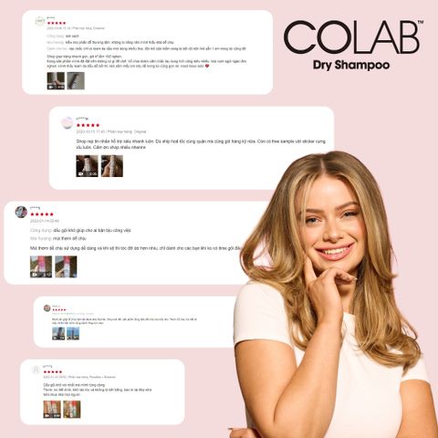 Combo 2 Dầu Gội Khô Colab Mini Hương Original 50ml - Làm Sạch Tóc Mềm Mịn Trong 5 Giây, Tiện Lợi Cho Du Lịch