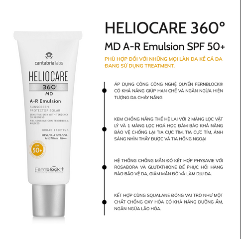 Kem Chống Nắng Heliocare Dành Cho Da Nhạy Cảm Spf50+ 50ml