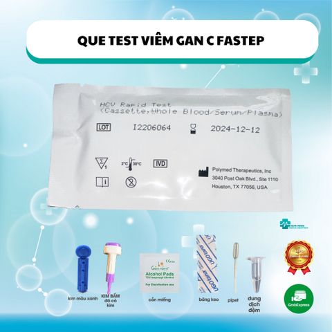 Test Nhanh Viêm Gan C Fastep - Kit Xét Nghiệm HCV Độ Chính Xác 99,9% - Kết Quả Nhanh Chỉ Trong 10 Phút