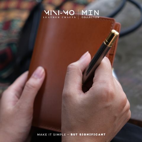 Sổ Tay Ghi Chép MINI-MO Bìa Da Thật A6 - Sản Phẩm Thủ Công Chống Thấm Nước, Bảo Hành Trọn Đời SA6-01