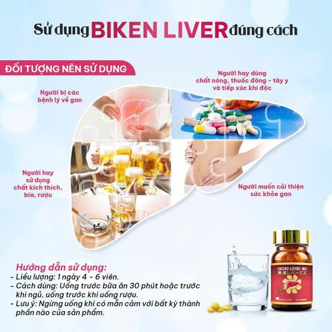 BIKEN LIVER EX - Viên Uống Bổ Gan, Giải Độc Gan Từ Nhật Bản