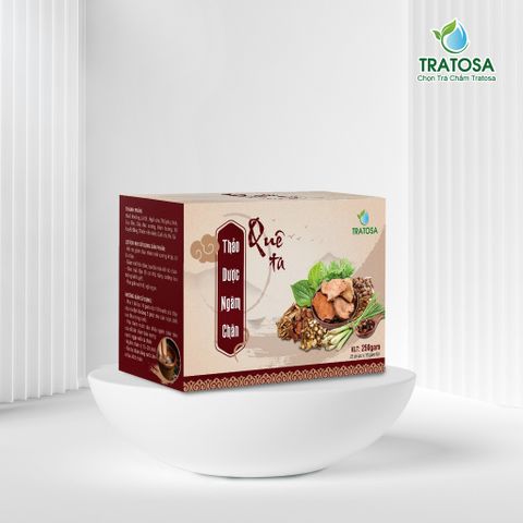 Ngâm chân TRATOSA 12 Vị Thảo Mộc - Giảm Đau Nhức, Thải Độc Tố, Giúp Ngủ Ngon, Gói Lọc 10g x 25 Túi