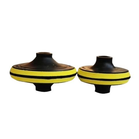 Đế Nhựa Chà Nhám 4 inch - Đế ABS Chất Lượng Cao cho Máy Mài và Giấy Nhám, Dễ Dàng Thay Thế, Màu Đen Vàng