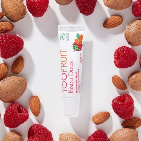 Son Dưỡng Môi Hữu Cơ Tự Nhiên Toofruit 10ml - Hương Vị Nho Đen & Hạnh Nhân, Dành Cho Trẻ Em 3-14 Tuổi, Bảo Vệ & Dưỡng Ẩm Môi