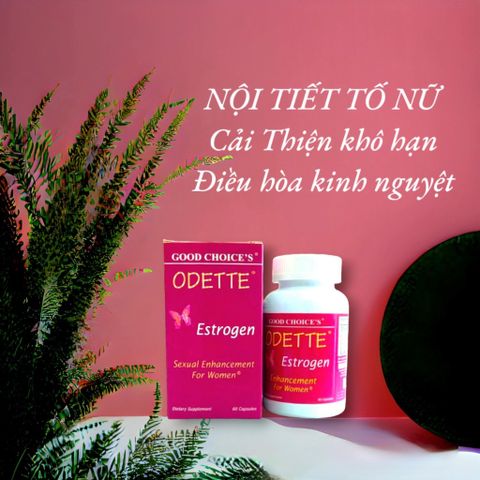 Viên uống Odette Estrogen hỗ trợ cân bằng nội tiết tố, sinh lý nữ nhập khẩu mỹ không chứa mầm đậu nành hộp 60 viên