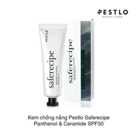 Kem Chống Nắng Vật Lý Pestlo Saferecipe SPF 50+PA++++ - An Toàn Cho Mọi Loại Da, Chống Nắng Hiệu Quả Với Panthenol và Ceramide