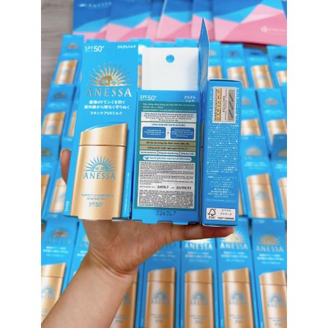 Sữa Chống Nắng Anessa Perfect UV Gold Milk SPF50+ PA++++ Dưỡng Da Kiềm Dầu 60ml - Bảo Vệ Da Hiệu Quả, Thích Hợp Mọi Loại Da